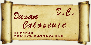 Dušan Čalošević vizit kartica